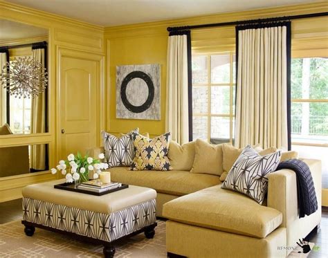 Breathtaking Yellow Walls Paint In Living Room Beige Sectional Living