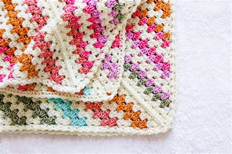 Daphne Afghan A Free Crochet Granny Stripe Baby Blanket Pattern Tl