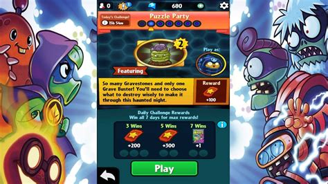 Puzzle Party Daily Challenge Day August Pvz Heroes