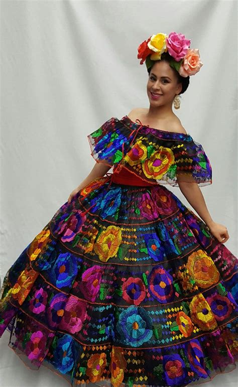 Chiapas Dress Olveritas Village Traditional Mexican Dress Chiapas Dress Mexican