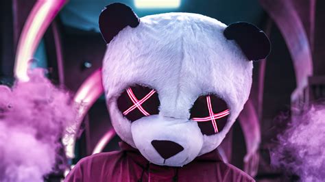 Panda Neon Eyes 4k Wallpaperhd Artist Wallpapers4k Wallpapersimages