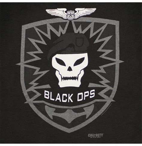 Acquista T Shirt Call Of Duty Black Ops Skull Logo Originale