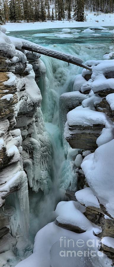Frozen Athabasca Falls Vertical Panorama Photograph By Adam Jewell Pixels