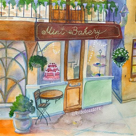 Cute Bakery Drawing by me : r/drawing