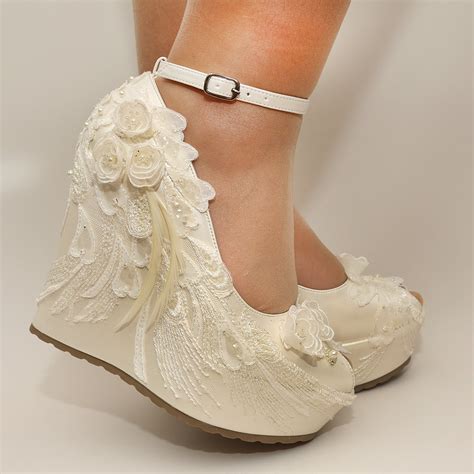 Shop 10 top beach wedding shoes and earn cash back all in one place. Ivory Wedges Wedding Wedge Wedges Bridal WedgesBridal
