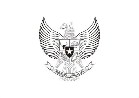 Logo Garuda Pancasila Hitam Putih Vector