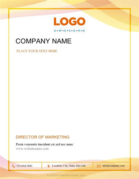 30 Professional Letterhead Formats And Examples Templatearchive