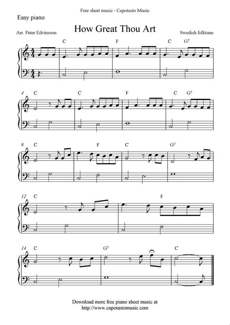 Printable Beginner Piano Music