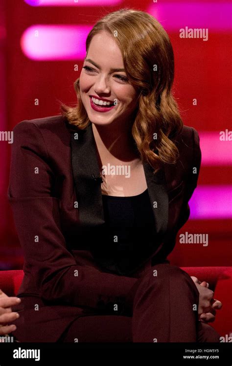 Emma Stone During Filming Of The Graham Norton Show At The London