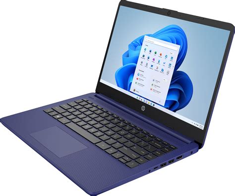 Best Buy Hp 14 Laptop Intel Celeron 4gb Memory 64gb Emmc Indigo Blue