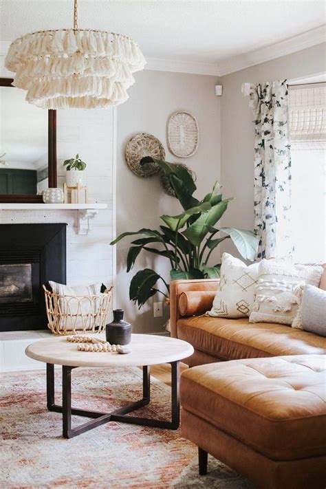 Modern Bohemian Farmhouse Living Room Before After White Picket