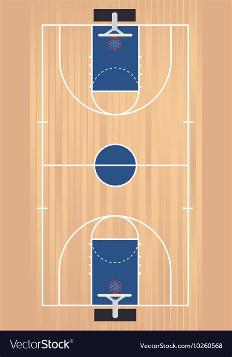 Basketball Court Top Royalty Free Vector Image