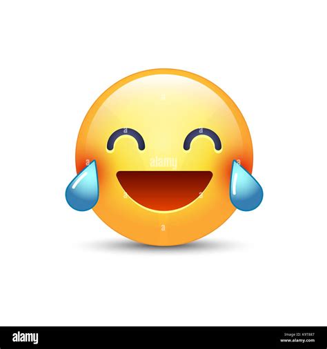 Lachende Smiley Mit Tränen Der Freude Happy Cartoon Emoticon Emoji
