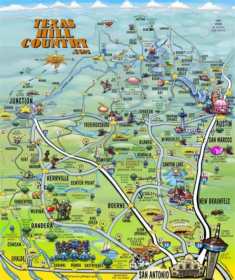 Powerful free road trip planner. The Texas Hill Country Map