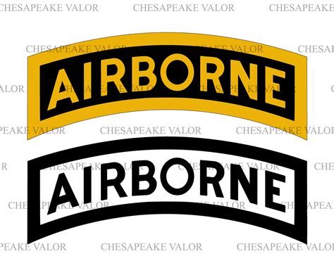 Us Army Airborne Tab Vector File Svg Png Ai Pdf Eps Full Etsy