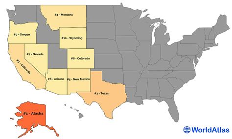 Us States By Size Worldatlas