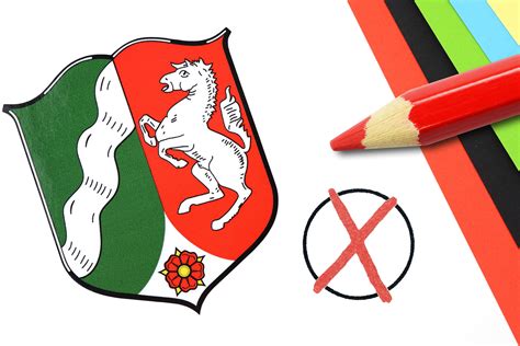 Www.fm.nrw.de ministerium des innern friedrichstr. Wappen von Nordrhein Westfalen mit Wahlkreuz Landtagswahl