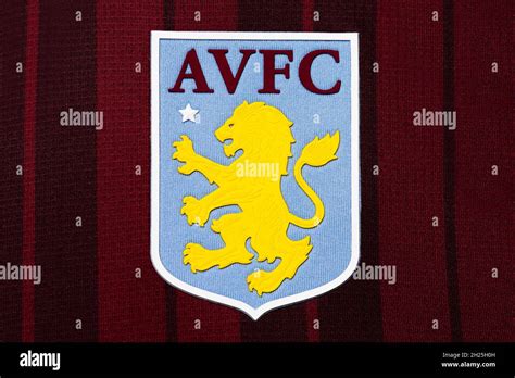 Close Up Of Aston Villa Club Crest Stock Photo Alamy