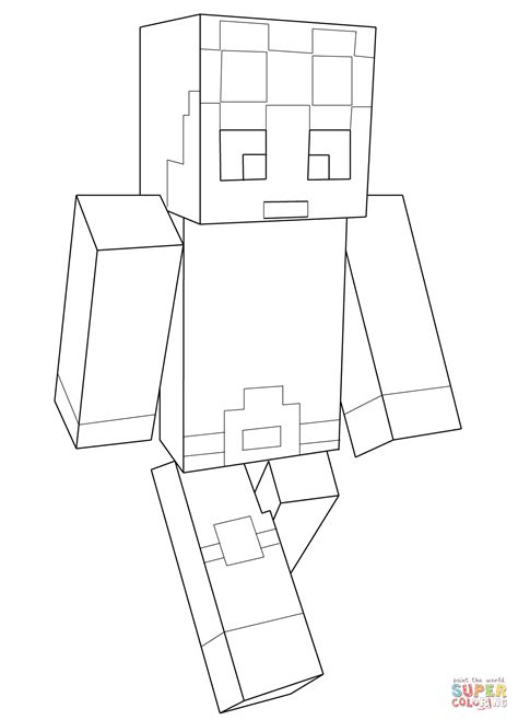 Minecraft Dantdm Coloring Page Free Printable Coloring Pages