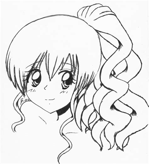 Easy Drawing Anime Girl At Getdrawings Free Download