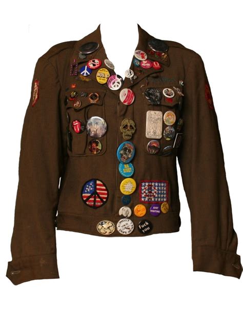 1970s Vintage Pins And Patches Army Jacket Nostalgiahistory 50s 60