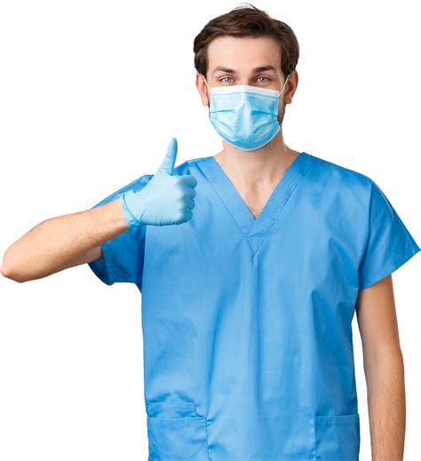 Cheerful Medical Student With Mask Transparent Image Veepic
