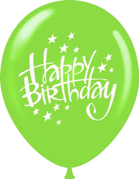 Happy Birthday Green Balloons