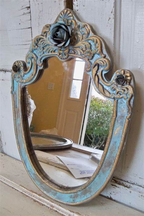 This magnificent wall mirror is a stylish way to decorate your foyer or living space. French provincial blue mirror distressed touches of gold ...
