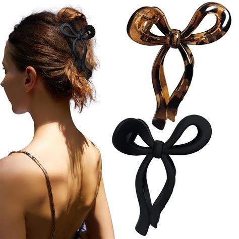 Amazon Nalodu Bow Hair Claw Clips Inch Bendable Non Slip