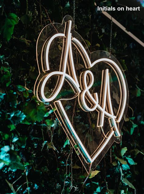 Custom Neon Sign For Wedding Initials Lettering Backdrop Decor Etsy Canada