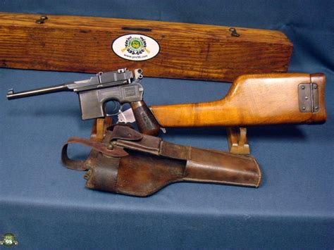Sold German Ww1 1914 Mauser C96 Broomhadle Pistol Full Matching