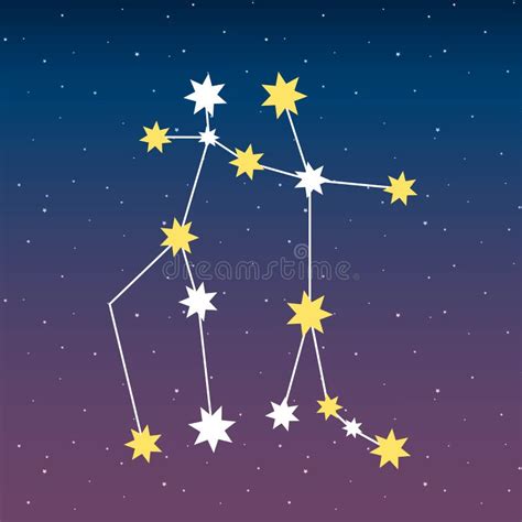 Constellation Gemini Zodiac Horoscope Astrology Stars Night Space Blue
