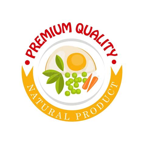 Premium Quality Natural Product Logo Template Badge For Healthy Food