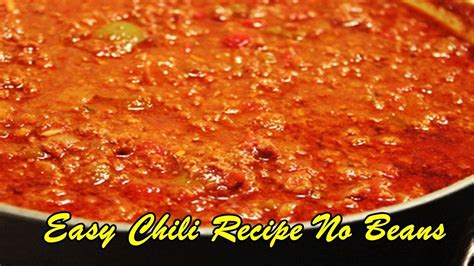 Easy Chili Recipe No Beans Youtube