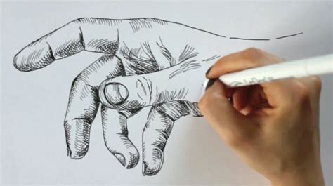 Shading A Hand Using Pen And Ink