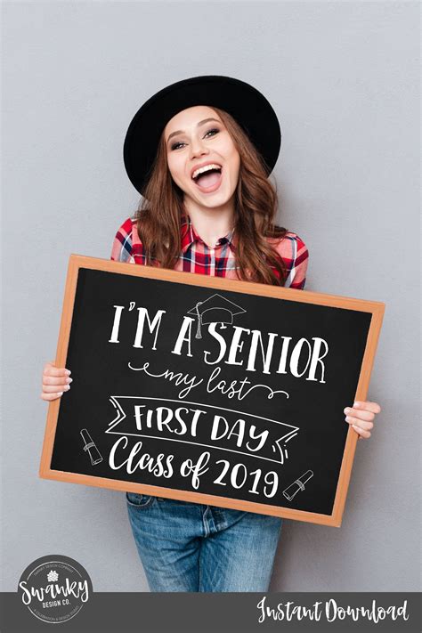 First Day Of Senior Year Sign Free Printable Web Free Printable First
