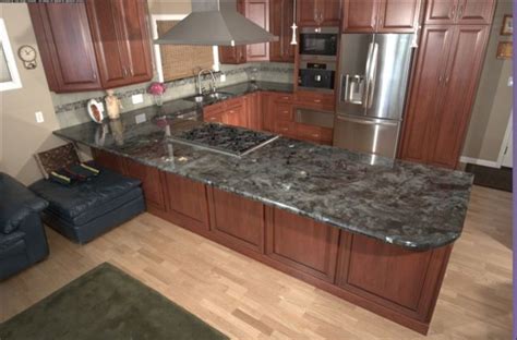 Project highlights snowbound cabinet paint color labradorite green australe granite countertops LABRADORITE LEMURIAN KITCHEN - Contemporary - Kitchen ...