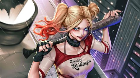 2048x1152 art of harley quinns 2048x1152 resolution hd 4k wallpapers images backgrounds