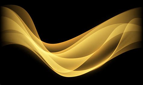 Abstract Gold Wave Curve On Black Design Modern Luxury Futuristic