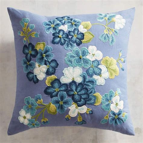 Popsugar has affiliate and advertising partnerships so we get revenue from sharing this content. Pier 1 Imports Embroidered Floral Blue Pillow #pillows, #pier1, #promotion | Handcrafted pillows ...