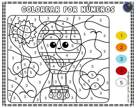 Fichas Dibujos Y Numeros Para Colorear E Imprimir