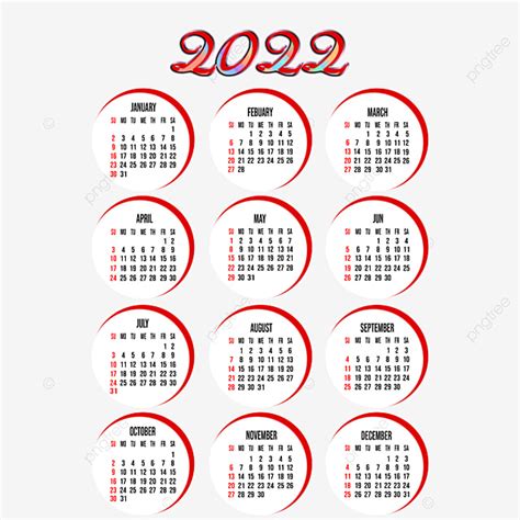 Gambar Kalender Tahun 2022 Dengan Desain Yang Indah Tahun 2022