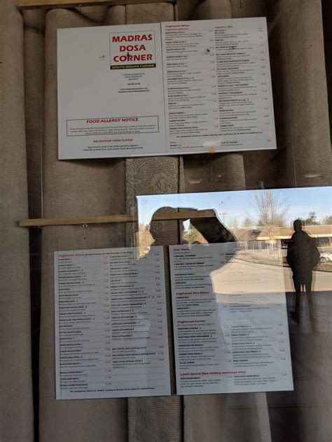 Menu at Madras Dosa Corner restaurant, Issaquah