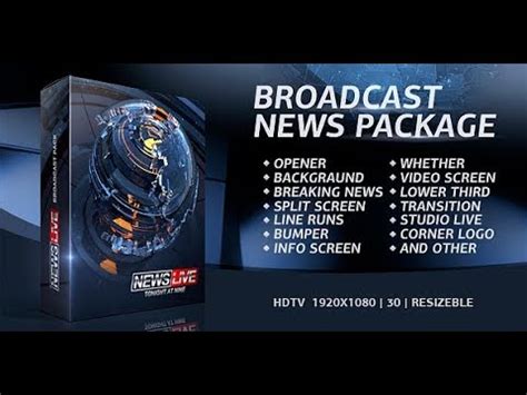 Download free videohive broadcast packages for after effects, immediate downloading, easy to use projects include news intro tv, 3d video design , openers, backgrounds etc. Broadcast News Package - After Effects Template - YouTube