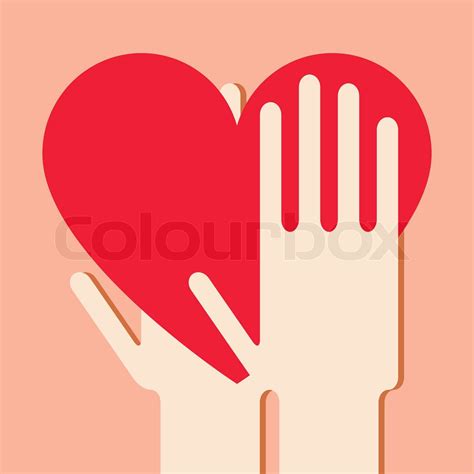 Hands With Heart Stock Vector Colourbox