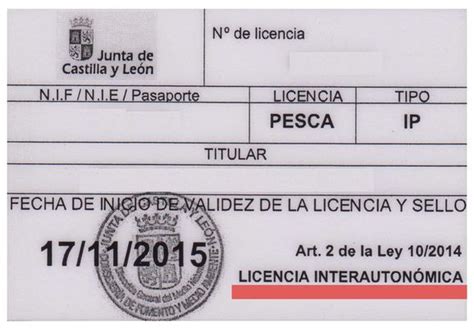 Licencia De Pesca Interautonómica Pescar En España Con Una Sola Licencia