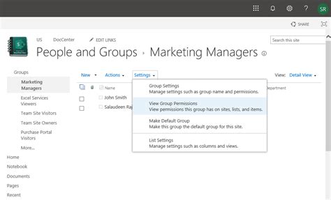 Sharepoint Online How To Check A Groups Permissions In A Site