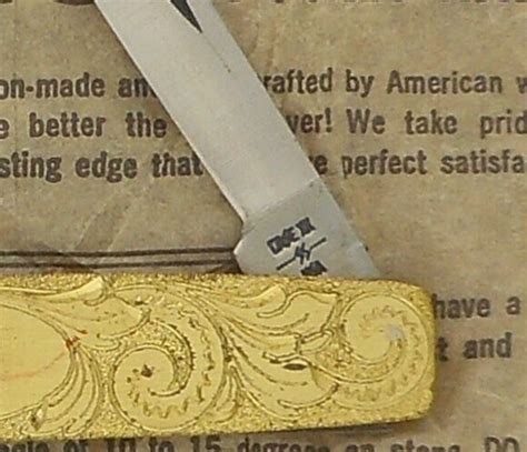 Case Xx 9 Dot 1981 Engraved Brass Handles 3 18 Stainless Pen Knife