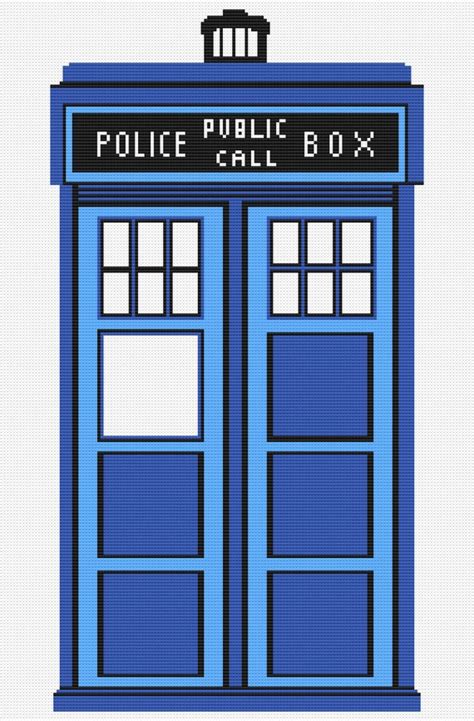 Tardis Phone Booth Dr Who C2c Sc Graph Instructions Etsy