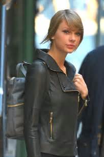 Taylor Swift In Leather Jacket And Tights 17 Gotceleb